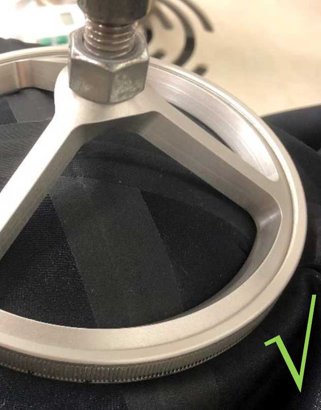 Lab test de l'étanchéité des coutures du surpantalon